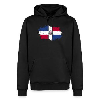 Dominikanische Republik Flagge - Männer Premium Bio Hoodie - Schwarz - Vorne - Nico (187cm)