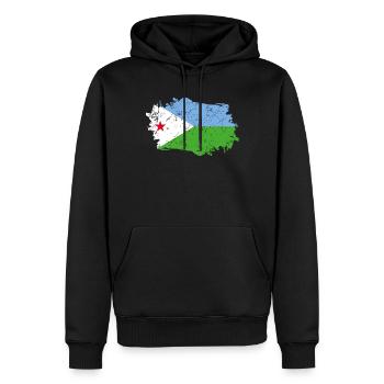 Dschibuti Flagge Grunge Dschibuti Fahne - Männer Premium Bio Hoodie - Schwarz - Vorne - Nico (187cm)
