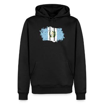 Guatemala Flag Grunge Guatemala Flag - Sweat à capuche Premium bio Homme - noir - Devant - Nico (187cm)