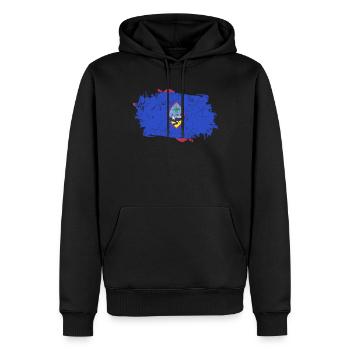 Guam Flagge Grunge Guam Fahne - Männer Premium Bio Hoodie - Schwarz - Vorne - Nico (187cm)