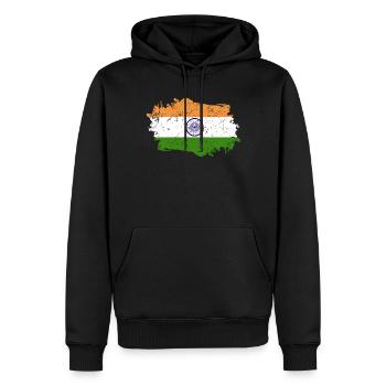 Ads Flagge Grunge Ads Fahne - Männer Premium Bio Hoodie - Schwarz - Vorne - Nico (187cm)