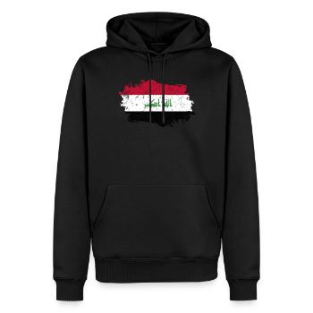 Ads Flagge Grunge Ads Fahne - Männer Premium Bio Hoodie - Schwarz - Vorne - Nico (187cm)