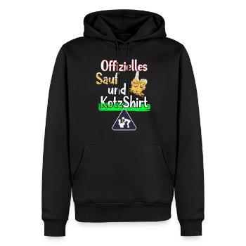 Offizielles Sauf Kotzshirt für jede Party - Männer Premium Bio Hoodie - Schwarz - Vorne - Nico (187cm)