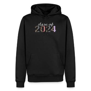 Klasse von 2024 Leopard Print Funny Gift - Männer Premium Bio Hoodie - Schwarz - Vorne - Nico (187cm)