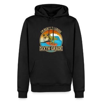 I’m Ready To Crush Sechste Klasse Dinosaurier - Männer Premium Bio Hoodie - Schwarz - Vorne - Nico (187cm)