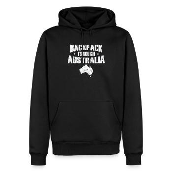 Backpack through Australia Adventure - Men’s Premium Organic Hoodie - black - Front - Nico (187cm)