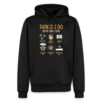 Imker Geschenk Imkerei Bienen - Männer Premium Bio Hoodie - Schwarz - Vorne - Nico (187cm)