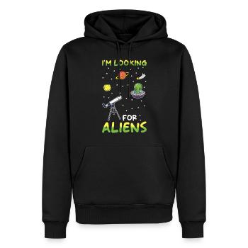 Astronomie Teleskop Astronom Geschenk - Männer Premium Bio Hoodie - Schwarz - Vorne - Nico (187cm)
