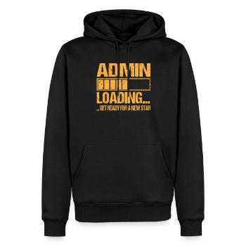 Admin loading Admin Ausbildung - Männer Premium Bio Hoodie - Schwarz - Vorne - Nico (187cm)