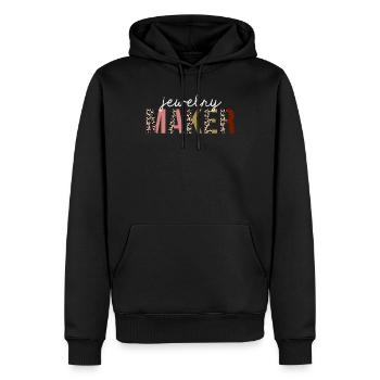 Créateur de bijoux Leopard Print Drôle cadeau - Sweat à capuche Premium bio Homme - noir - Devant - Nico (187cm)