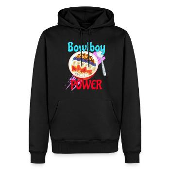 Bowlboy power for lovers of a good bowl - Men’s Premium Organic Hoodie - black - Front - Nico (187cm)