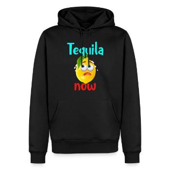 Tequila now witziges Design für Tequila - Männer Premium Bio Hoodie - Schwarz - Vorne - Nico (187cm)