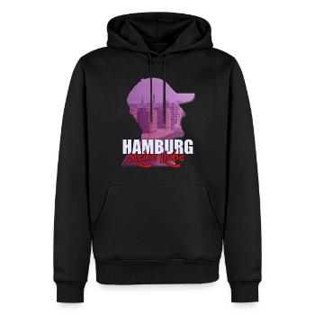 Hamurg meine Liebe Stadt Hamburg Design - Männer Premium Bio Hoodie - Schwarz - Vorne - Nico (187cm)