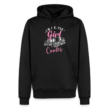 Je suis une fille de kayak et beaucoup plus cool Paddle Boat - Sweat à capuche Premium bio Homme - noir - Devant - Nico (187cm)