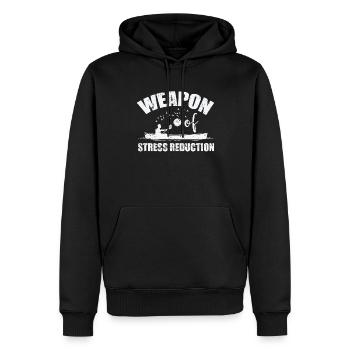 Arme de réduction du stress Kayak Paddle Boat - Sweat à capuche Premium bio Homme - noir - Devant - Nico (187cm)