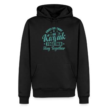 Friends that Kayak together stay together - Männer Premium Bio Hoodie - Schwarz - Vorne - Nico (187cm)