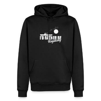 Je préfère faire du kayak nautique paddle boat - Sweat à capuche Premium bio Homme - noir - Devant - Nico (187cm)