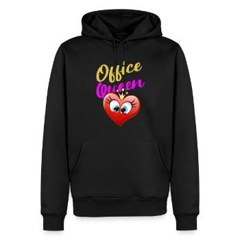 Office Queen Heart colles Design für das Büro - Männer Premium Bio Hoodie - Schwarz - Vorne - Nico (187cm)