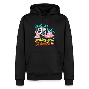 schlaf gut Gute Nacht design zum schlafen - Männer Premium Bio Hoodie - Schwarz - Vorne - Nico (187cm)
