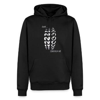 Nö Einfach nur Nö - Männer Premium Bio Hoodie - Schwarz - Vorne - Nico (187cm)