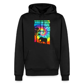 Afrika Safari Elefant - Männer Premium Bio Hoodie - Schwarz - Vorne - Nico (187cm)