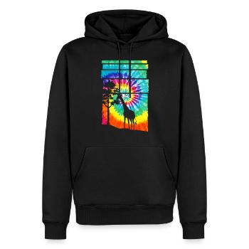 Afrika Safari Giraffe - Männer Premium Bio Hoodie - Schwarz - Vorne - Nico (187cm)