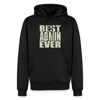Best Admin ever Admin Geschenk - Männer Premium Bio Hoodie - Schwarz - Vorne - Nico (187cm)
