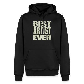 Meilleur artiste de tous les temps Cadeau d’artiste - Sweat à capuche Premium bio Homme - noir - Devant - Nico (187cm)