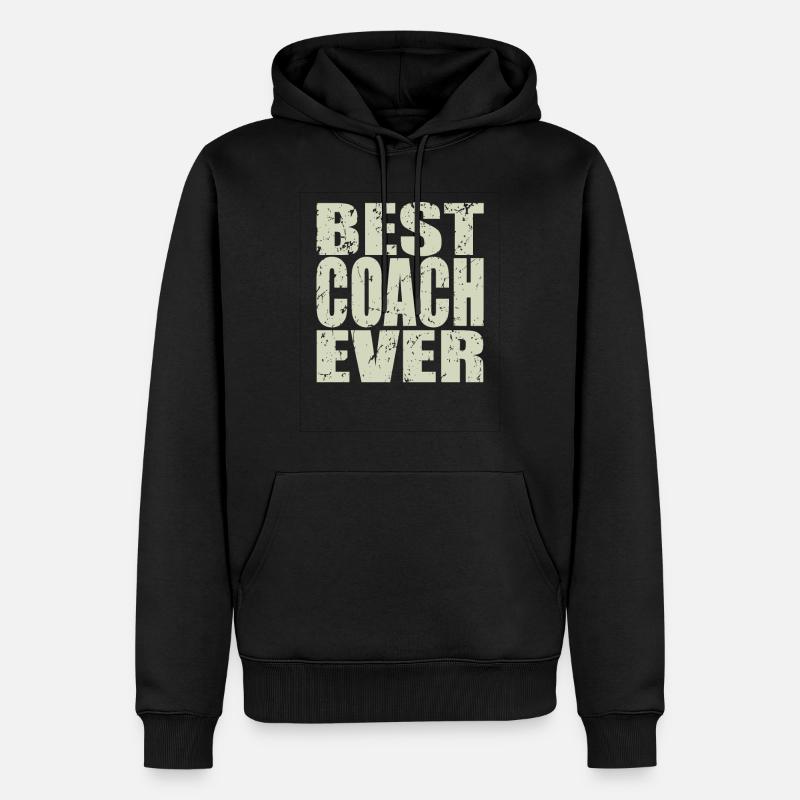 Best Coach ever Coach Geschenk - Männer Premium Bio Hoodie - Schwarz