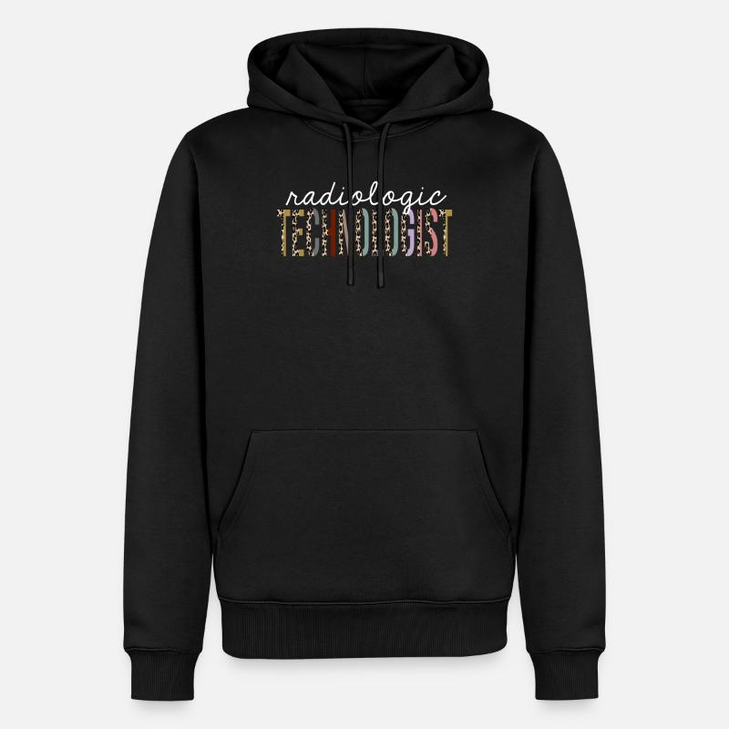 Radiologic Technologist Leopard Print Funny Gift - Men’s Premium Organic Hoodie - black