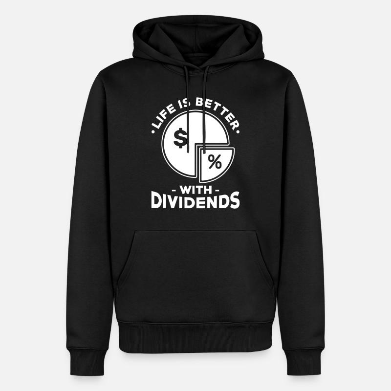 Actions d’actionnaires à dividendes - Sweat à capuche Premium bio Homme - noir