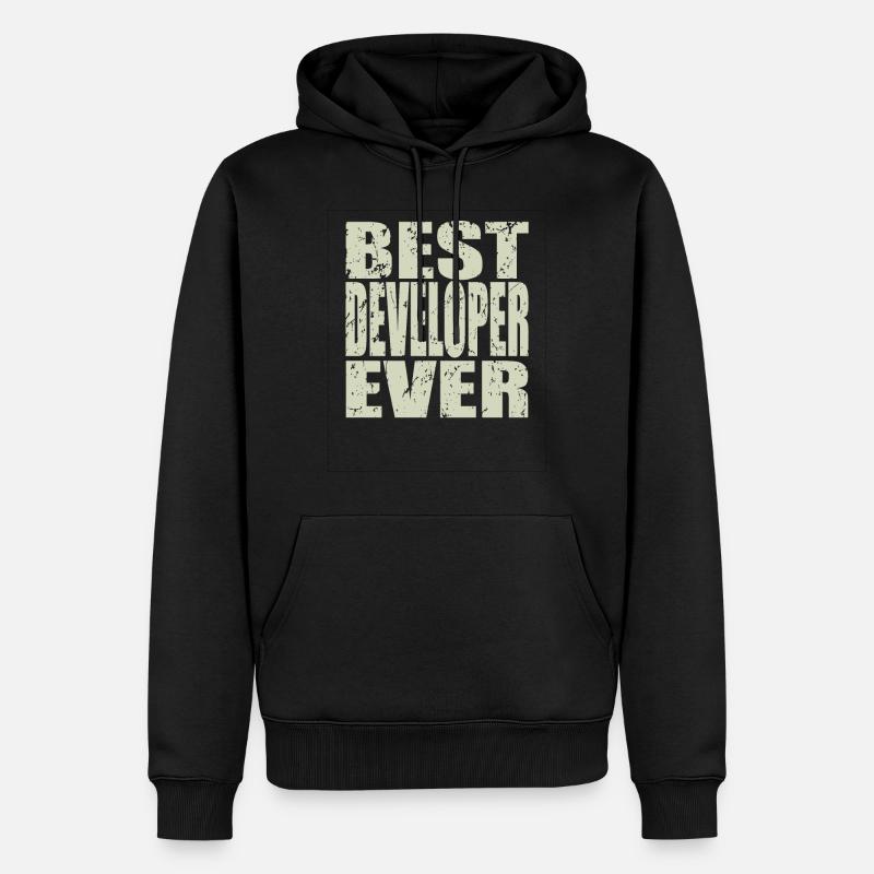 Best Developer ever Developer Gift - Men’s Premium Organic Hoodie - black