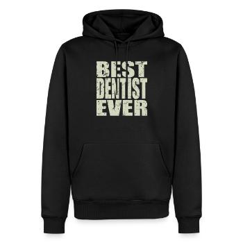 Meilleur dentiste jamais Dentiste Cadeau - Sweat à capuche Premium bio Homme - noir - Devant - Nico (187cm)