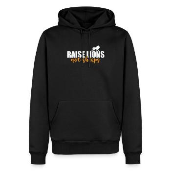 Élevez des lions pas des moutons Afrique Lion Predator - Sweat à capuche Premium bio Homme - noir - Devant - Nico (187cm)