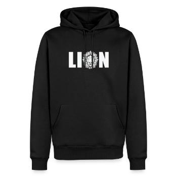 Lion Afrika Löwe Raubtier König Safari - Männer Premium Bio Hoodie - Schwarz - Vorne - Nico (187cm)