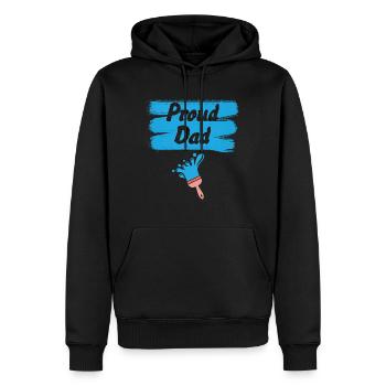 Stolzervater Dad Papa - Männer Premium Bio Hoodie - Schwarz - Vorne - Nico (187cm)