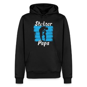 Stolzer Vater Papa voller Stolz Dad - Männer Premium Bio Hoodie - Schwarz - Vorne - Nico (187cm)