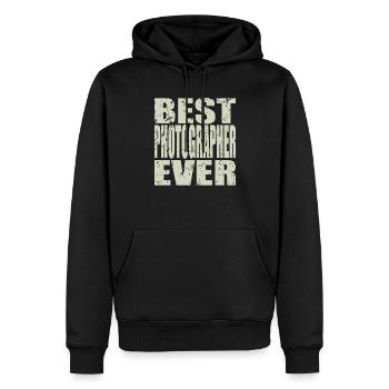 Meilleur photographe de tous les temps Fotgraf Gift - Sweat à capuche Premium bio Homme - noir - Devant - Nico (187cm)