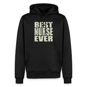 Meilleure infirmière de tous les temps - Sweat à capuche Premium bio Homme - noir - Devant - Nico (187cm)