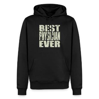 Best Physicist ever Physicist Gift - Men’s Premium Organic Hoodie - black - Front - Nico (187cm)