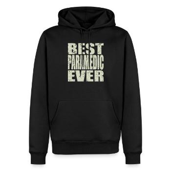 Meilleur ambulancier paramédical de tous les temps - Sweat à capuche Premium bio Homme - noir - Devant - Nico (187cm)
