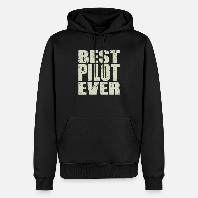 Best Pilot ever Pilot Geschenk - Männer Premium Bio Hoodie - Schwarz
