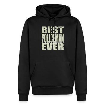 Best Polizist ever Polizist Geschenk - Männer Premium Bio Hoodie - Schwarz - Vorne - Nico (187cm)