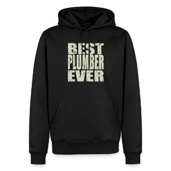 Meilleur plombier de tous les temps Cadeau de plombier - Sweat à capuche Premium bio Homme - noir - Devant - Nico (187cm)