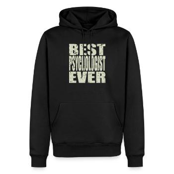 Meilleur psychologue de tous les temps Cadeau de psychologue - Sweat à capuche Premium bio Homme - noir - Devant - Nico (187cm)