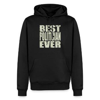 Meilleur politicien de tous les temps Cadeau de politicien - Sweat à capuche Premium bio Homme - noir - Devant - Nico (187cm)