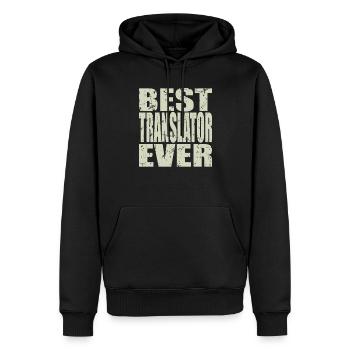 Meilleur traducteur de tous les temps - Sweat à capuche Premium bio Homme - noir - Devant - Nico (187cm)