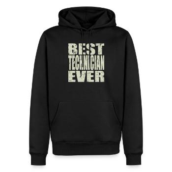 Meilleur technicien de tous les temps Cadeau de technicien - Sweat à capuche Premium bio Homme - noir - Devant - Nico (187cm)