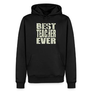 Meilleur cadeau d’enseignant de tous les temps - Sweat à capuche Premium bio Homme - noir - Devant - Nico (187cm)