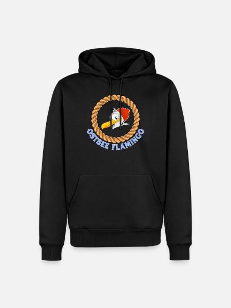 Baltic Flamingo Funny Seagull - Men’s Premium Organic Hoodie - black
